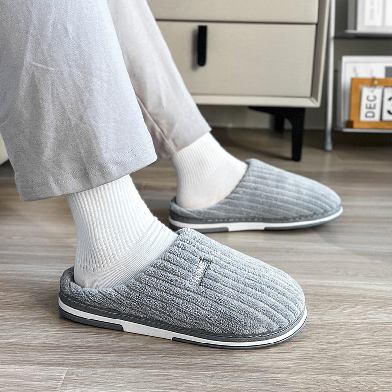 Chaussons d’Intérieur en Coton & Peluche – Chauds, Antidérapants et Ultra Confortables pour l’Hiver