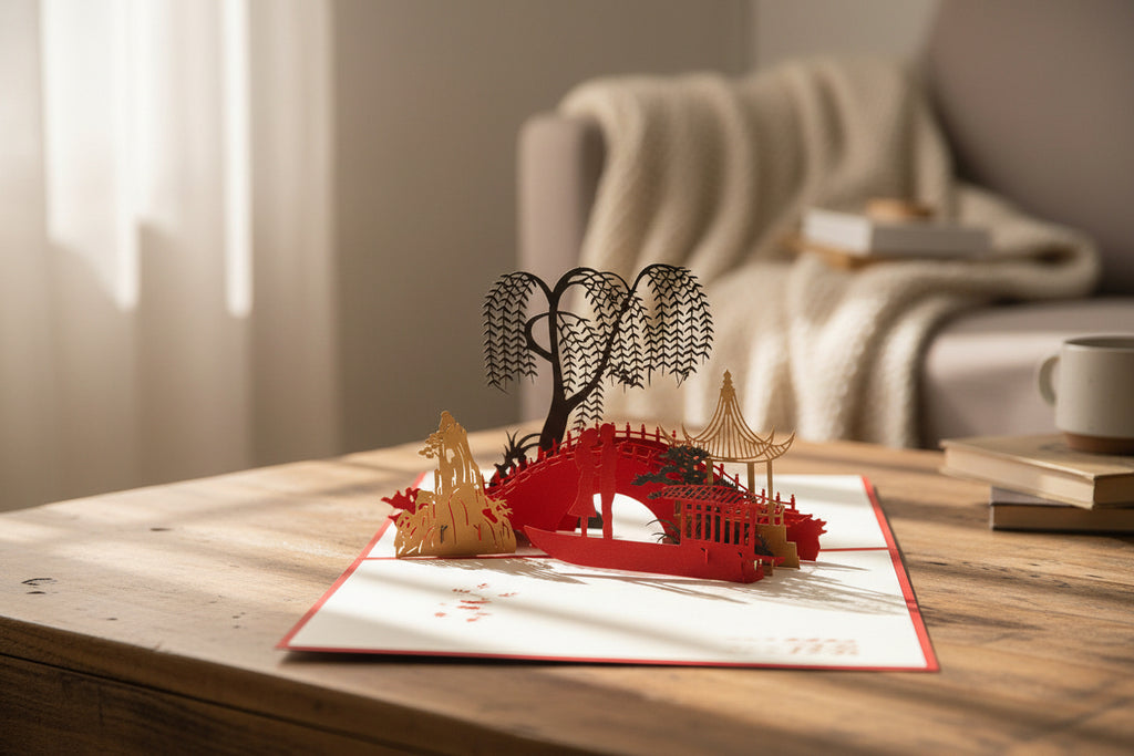 Carte sculptée Le paysage - un souvenir qui nous quitte plus