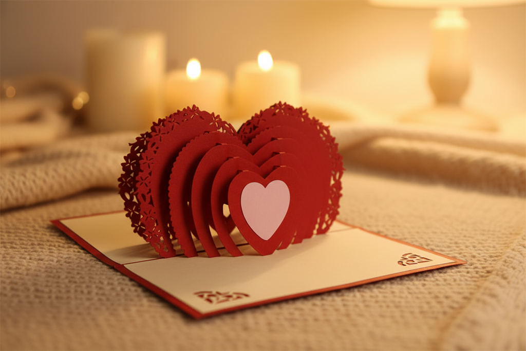 Carte sculptée Le coeur - pas qu'une simple carte