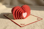 Carte sculptée Le coeur - pas qu'une simple carte