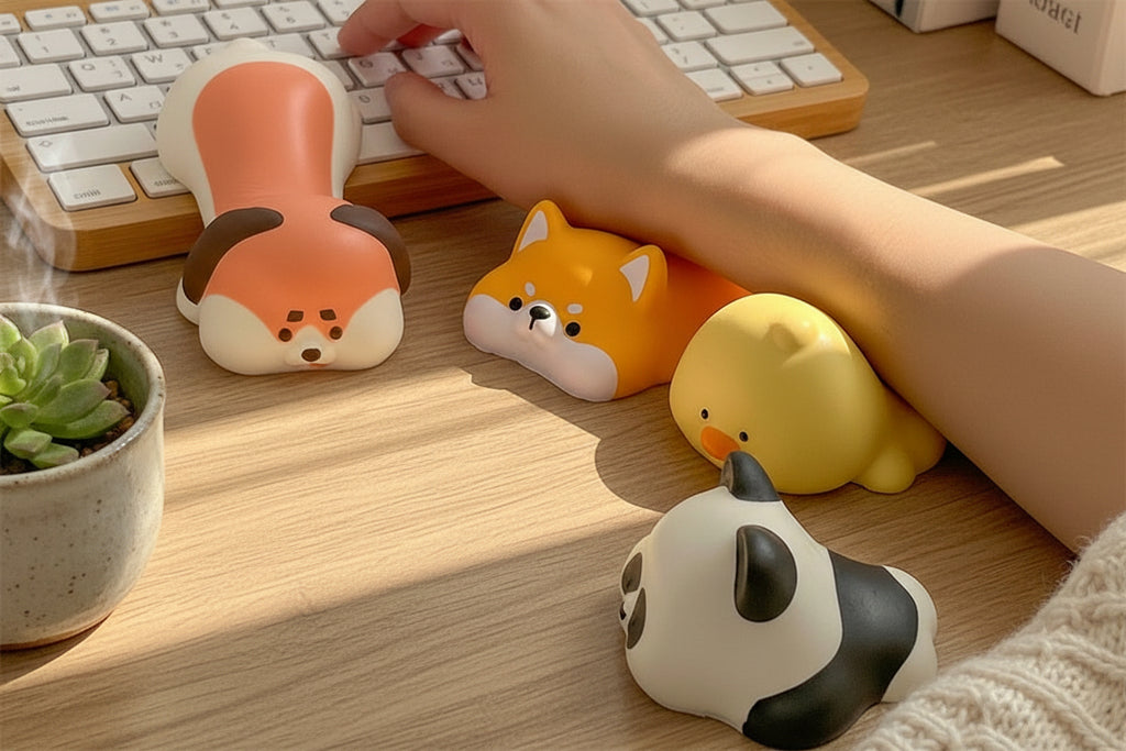 Tapis de Souris Ergonomique [Mousse Mémoire] - Support Poignet Intégré