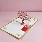 Carte sculptée en papier pour Saint-Valentin
