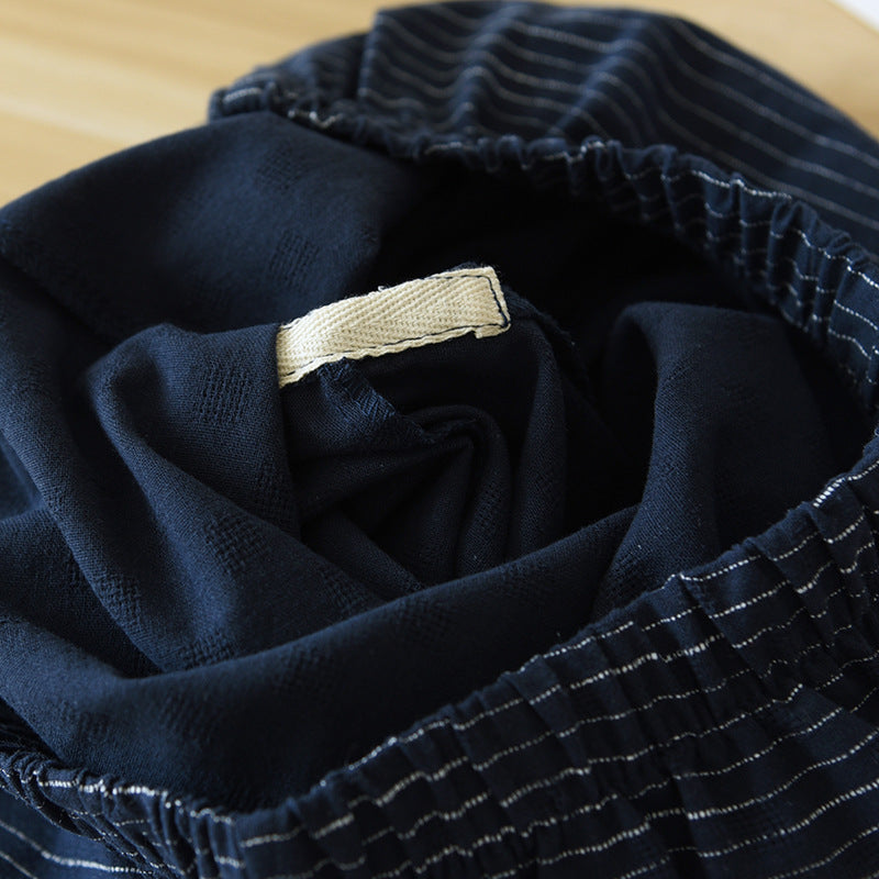 Pyjama Kimono Couple en Coton – Homewear Japonais Léger & Confortable Printemps-Été