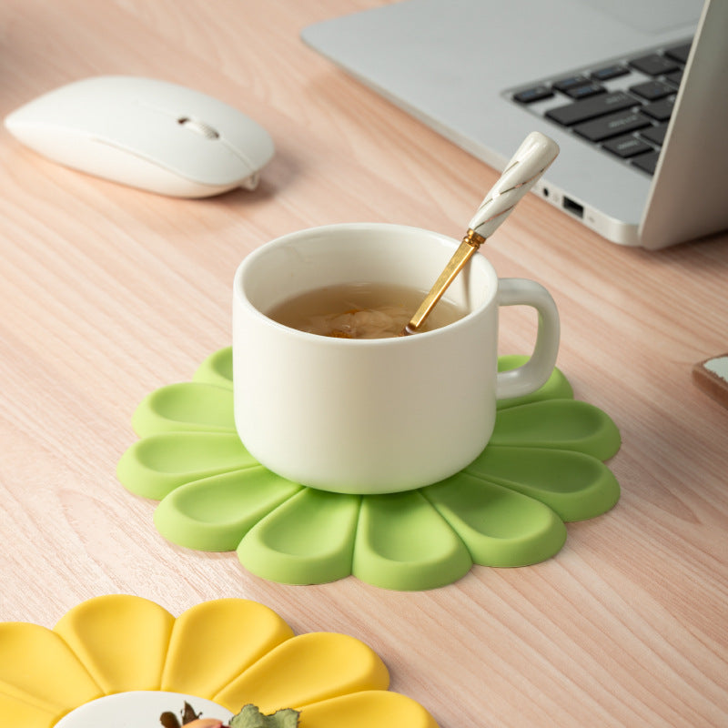 Dessous de Plat [Silicone Alimentaire] - Isolation Thermique - Motif Fleur