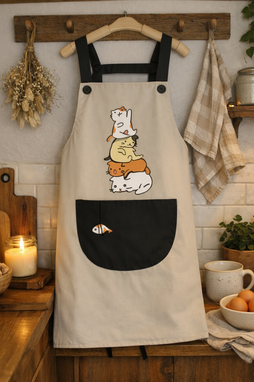 Tablier Ajustable [Tissu Imperméable] - Poche Avant