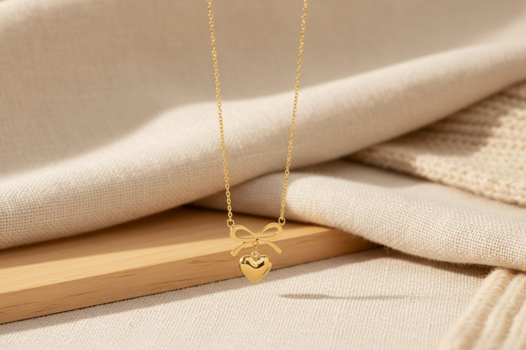 Collier Cœur et Nœud