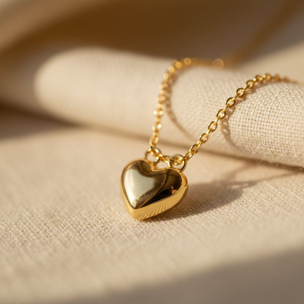Collier cœur doré