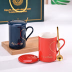 Coffret tasses couple en céramique