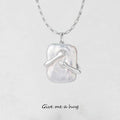 Collier perle Baroque carrée