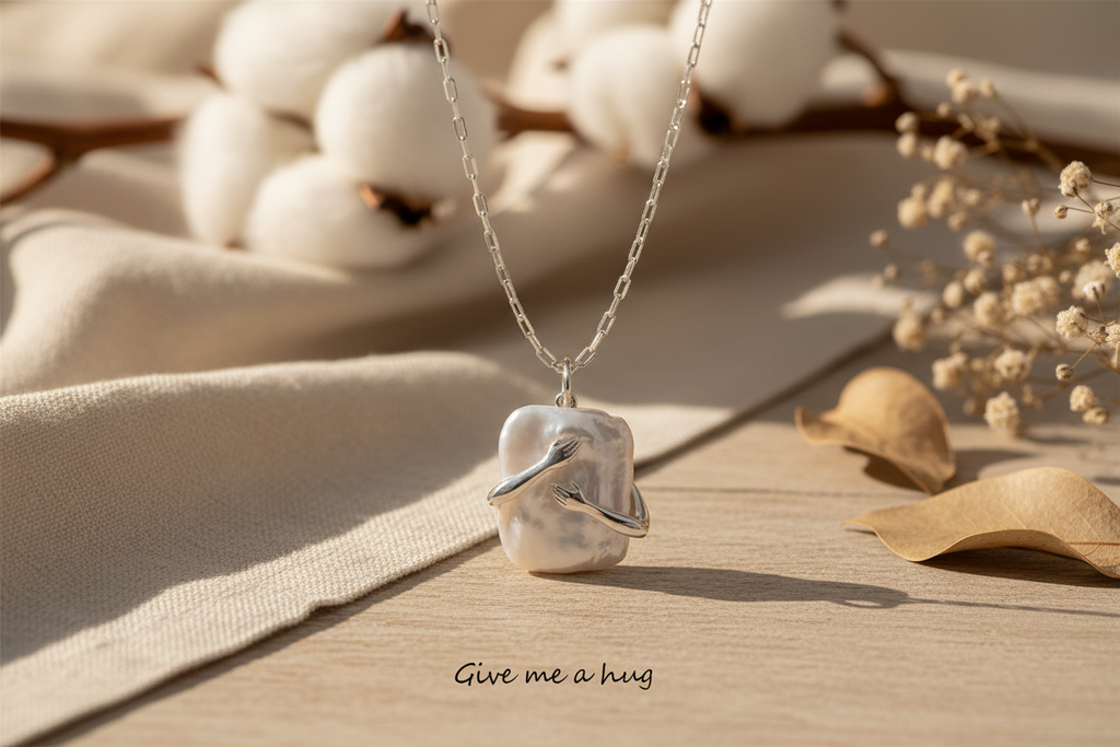 Collier perle Baroque carrée