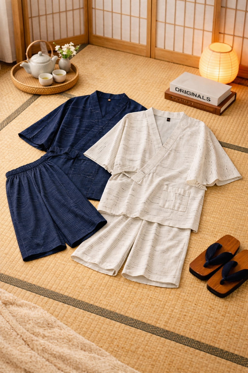 Ensemble Homewear Type Kimono [Coton] - Tissage Jacquard