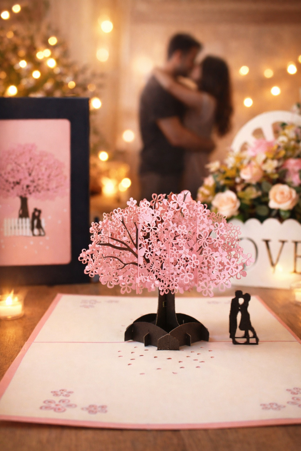 Carte sculptée Notre arbre d'amour