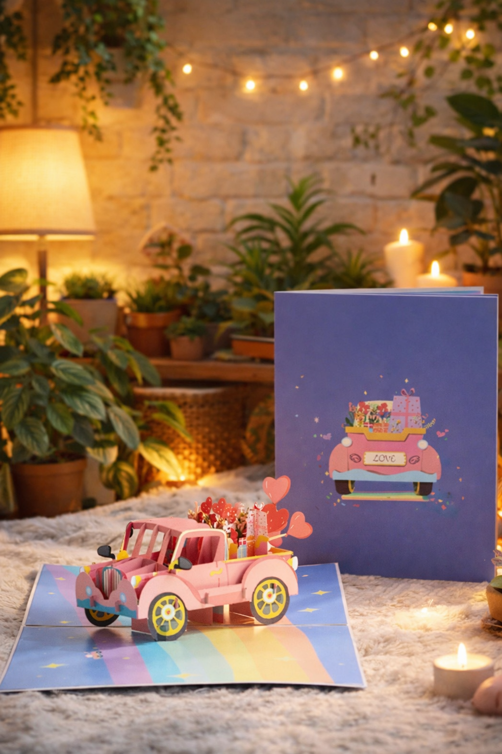 Carte sculptée La petite voiture