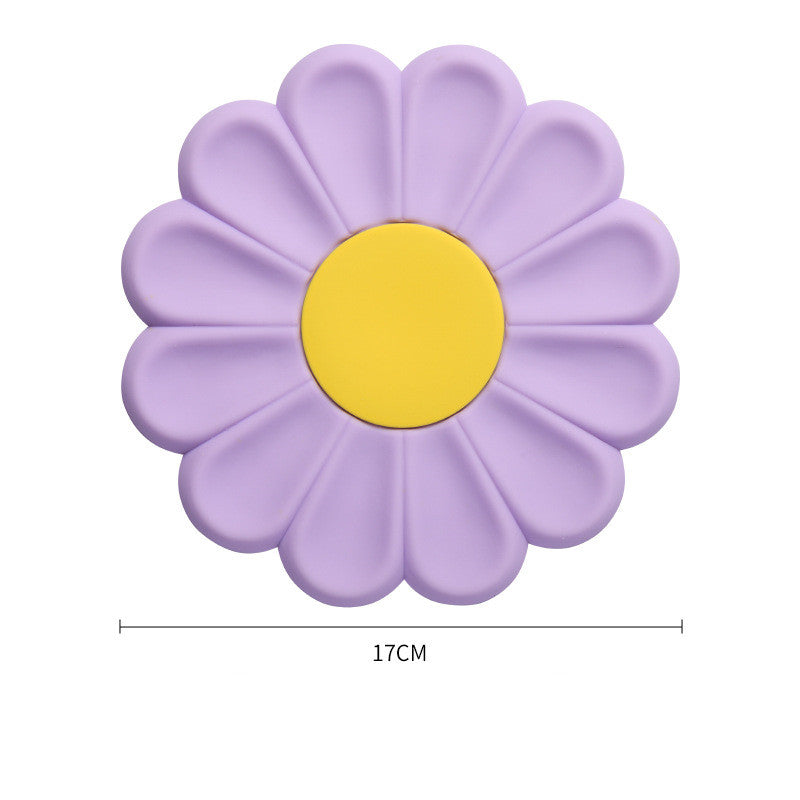 Dessous de Plat [Silicone Alimentaire] - Isolation Thermique - Motif Fleur