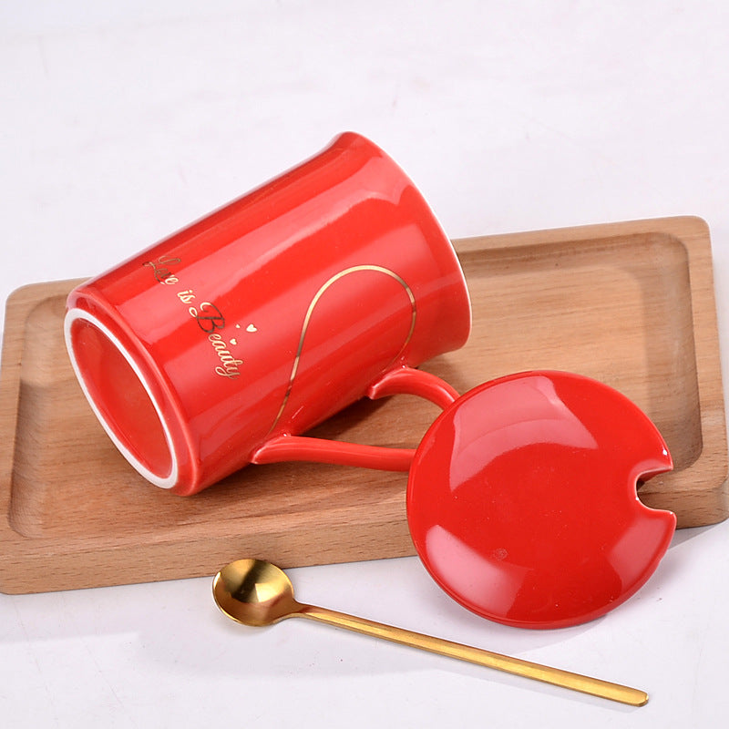 Coffret Tasses Couple en Céramique – Cadeau Romantique pour Mariage, Anniversaire & Amoureux