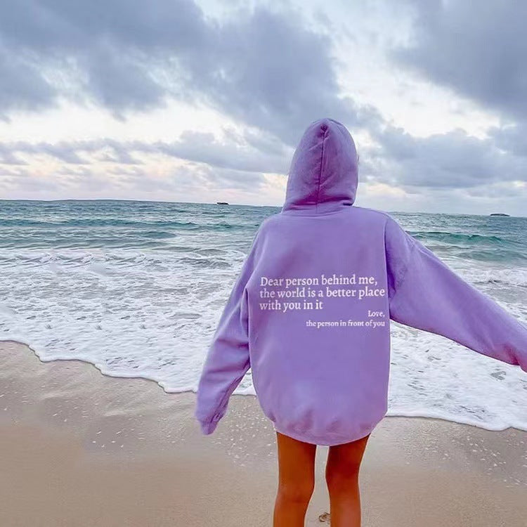 Hoodie Unisexe “Dear Person Behind Me” – Sweat à Capuche Confortable et Trendy avec Poche Kangourou