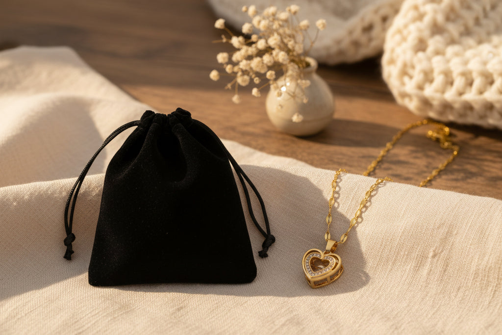 Pendentif Double Cœur Brillant