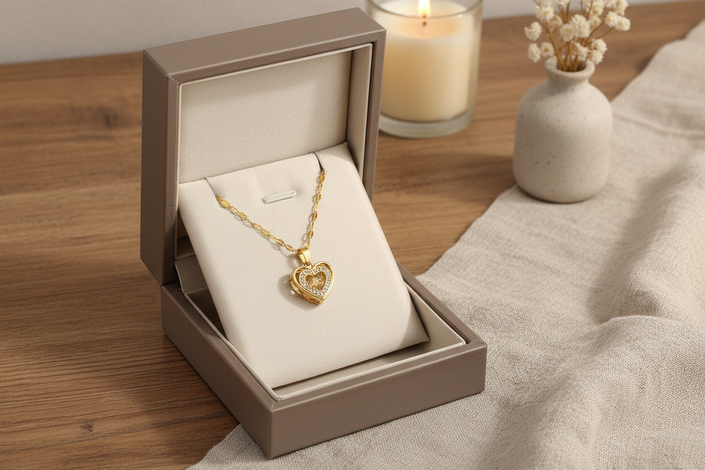 Pendentif Double Cœur Brillant