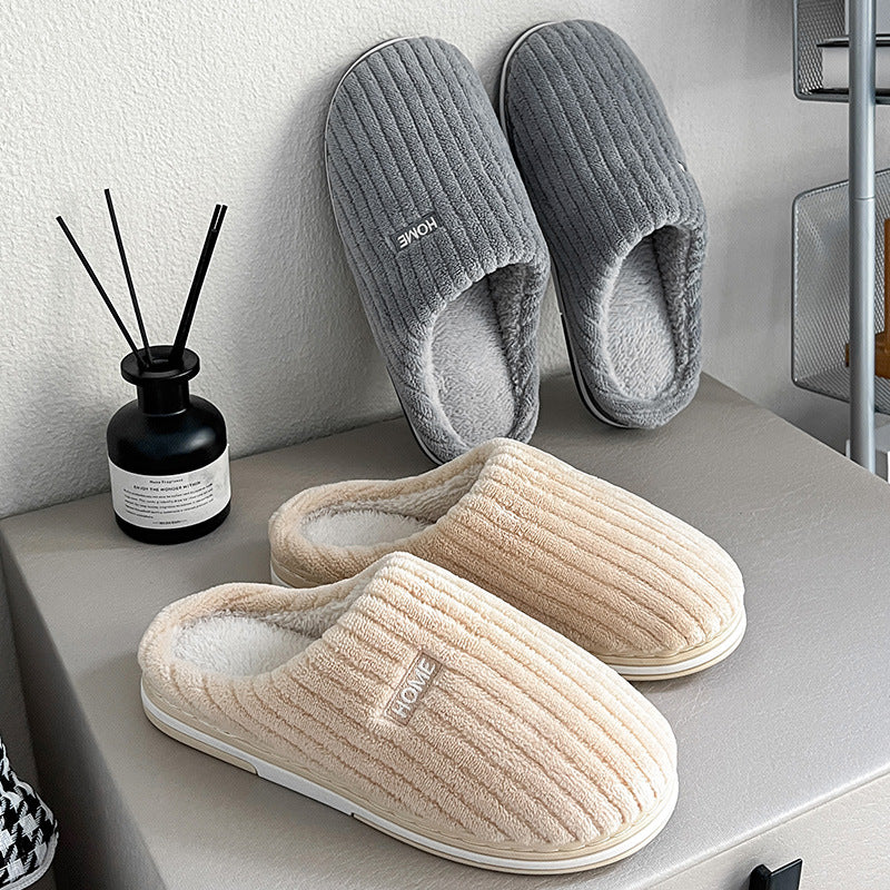 Chaussons d’Intérieur en Coton & Peluche – Chauds, Antidérapants et Ultra Confortables pour l’Hiver