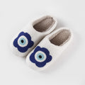 Chaussons d’Hiver Cocooning “Flower-Eye” – Chauds, Antidérapants & Ultra Doux pour la Maison